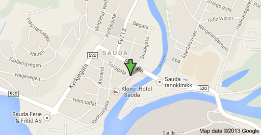 Kart til Knapphus Kjøkkensenter i Sauda